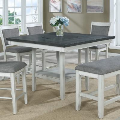Crown Mark Fulton 2727CG-T-4848 Counter Height Table - Chalk/Grey IMAGE 1